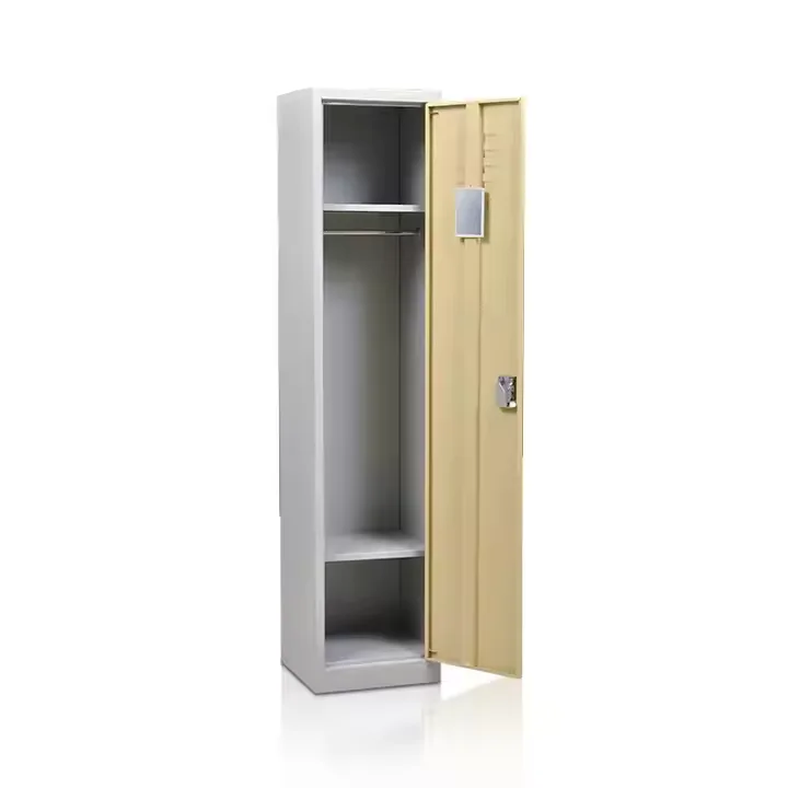 2024 Modern Steel Vertical Single Door Storage Clothes Wardrobe Locker Cabinet New Commercial Office Furniture Price Concessions