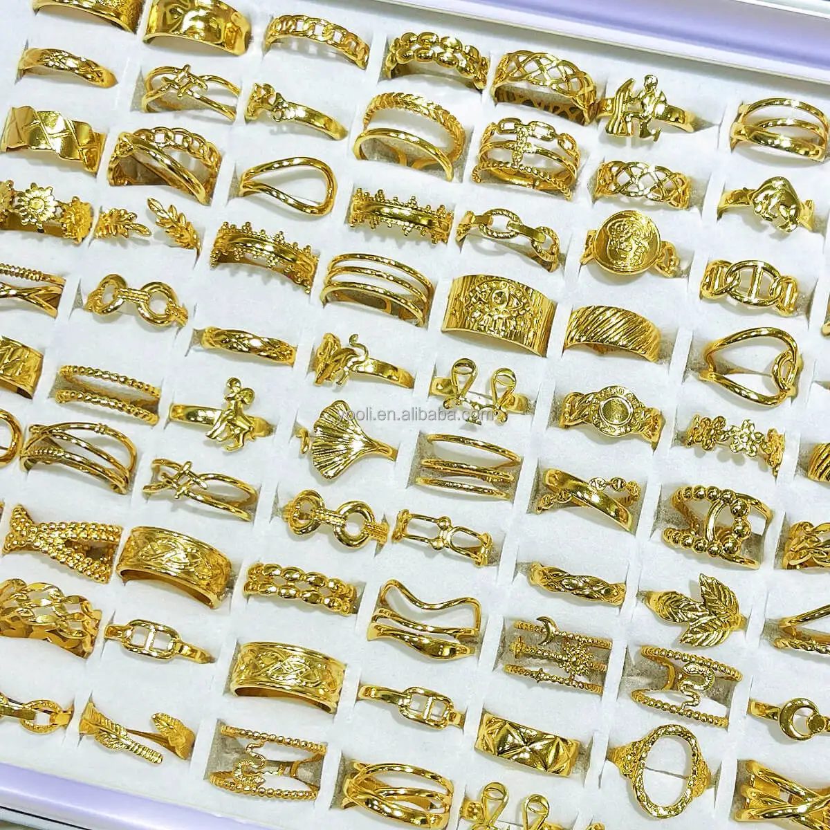 Mixed Women Finger Adjustable Rings Set Wholesale Cheap Wedding Engagement Jewelry Bulk Women Stainless Steel Ring