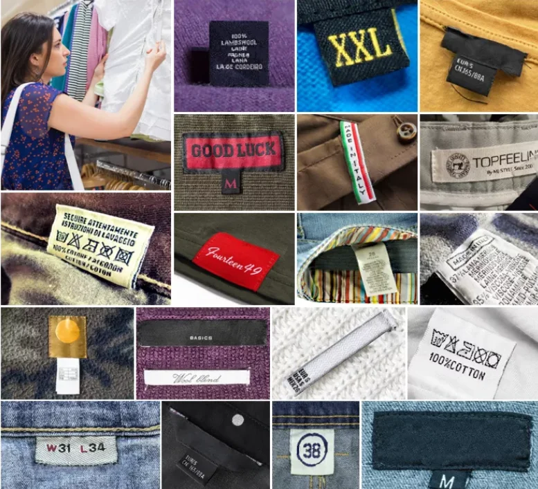 Custom private clothing brand personal design logo print woven label NO MOQ woven label
