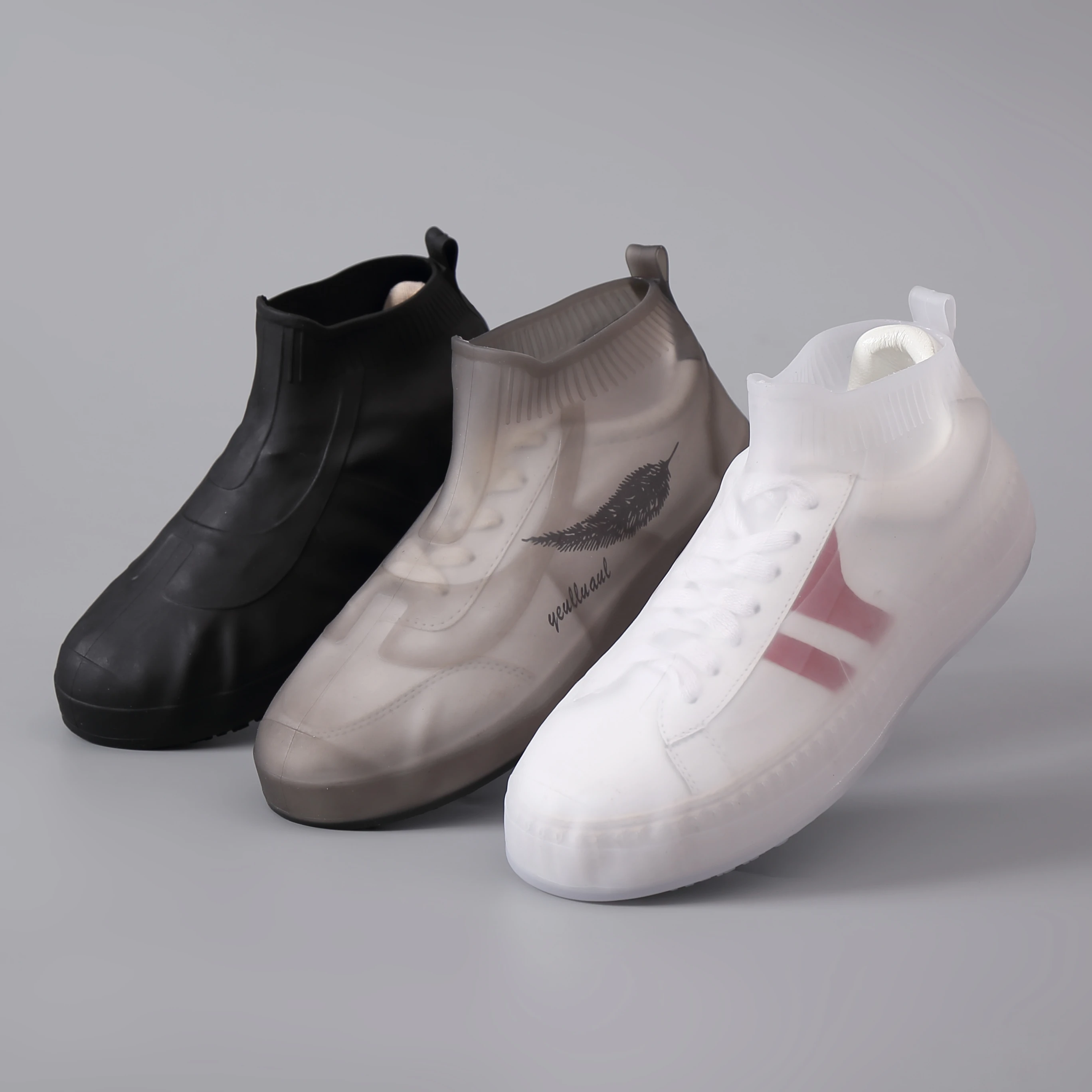 Rubber men cycling bushwalk  reusable silicone cover water shoes cover for  women ladies shoes protection from water