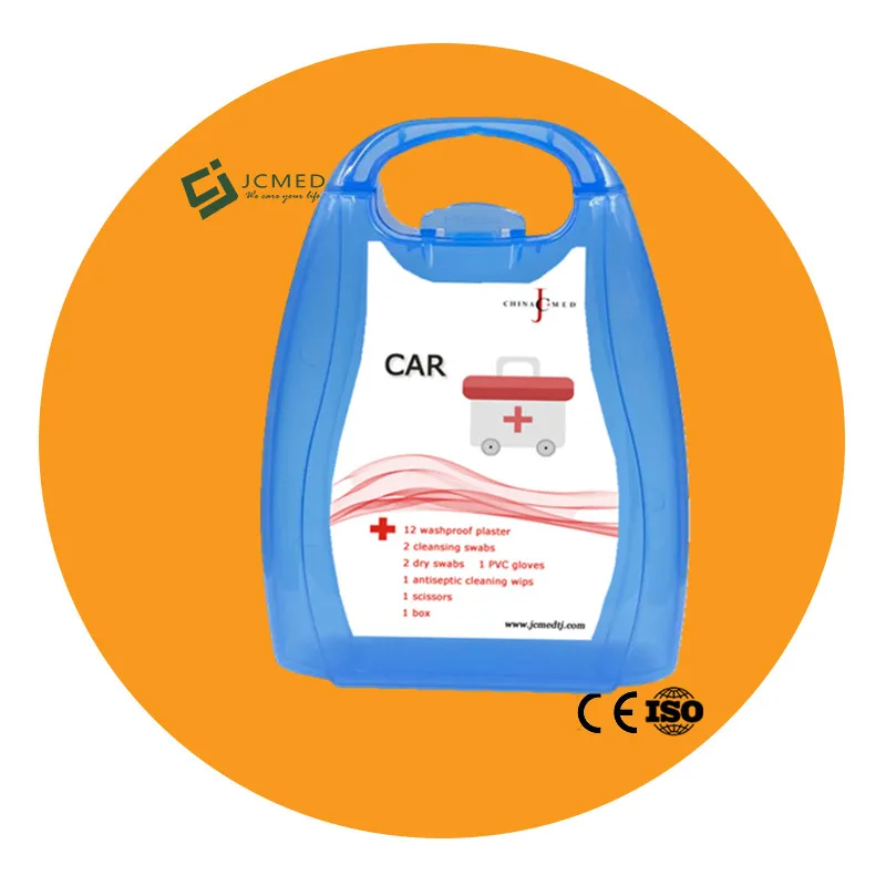 JCMED medical emergency plastic small outdoor first aid kit hand