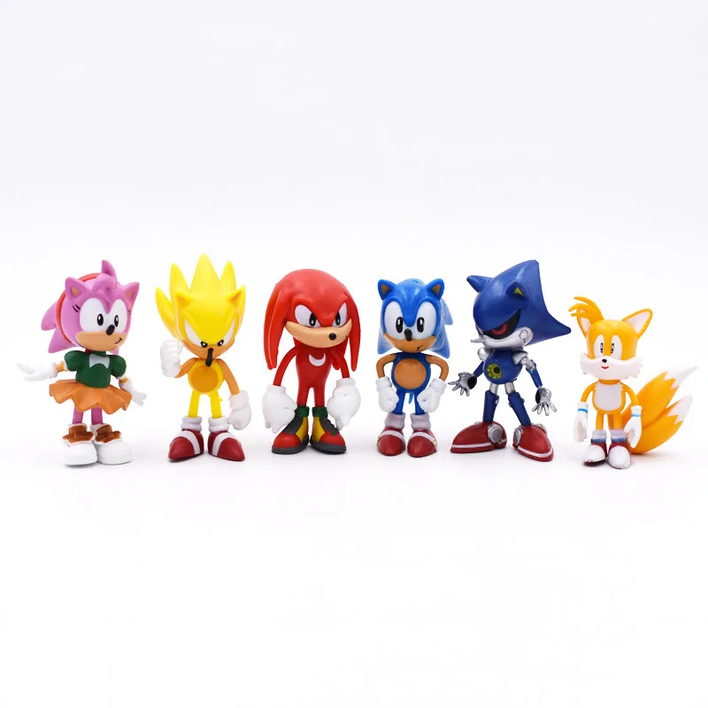 Hot Selling Cartoon action Anime Super Sonics Figurine PVC Figure Toys Game Model Doll Figure Ornaments for Boys Kids Gift