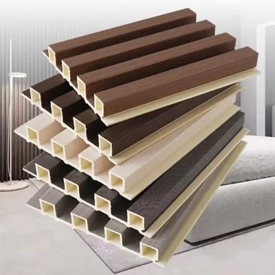 High-End Interior Aesthetic Ribbed PVC Wall Coverings Premium Lambrin WPC Paneling 3D Wall Art