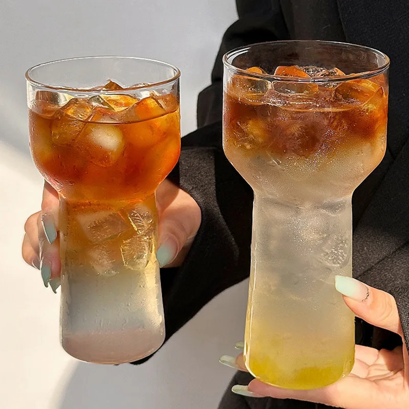 Премиум прозрачная чашка из боросиликатного стекла Креативный дизайн для жаростойких холодных напитков