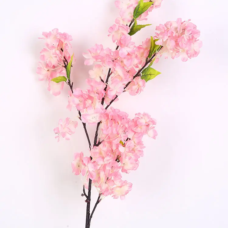 event decoration High Quality Janpan cherry blossom decoration flower 3 branches 4 branches artificial cherry blossom