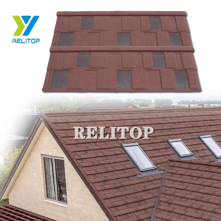 Al-zinc factory prices stone coated metal roof tile in China/colorful roofing tile