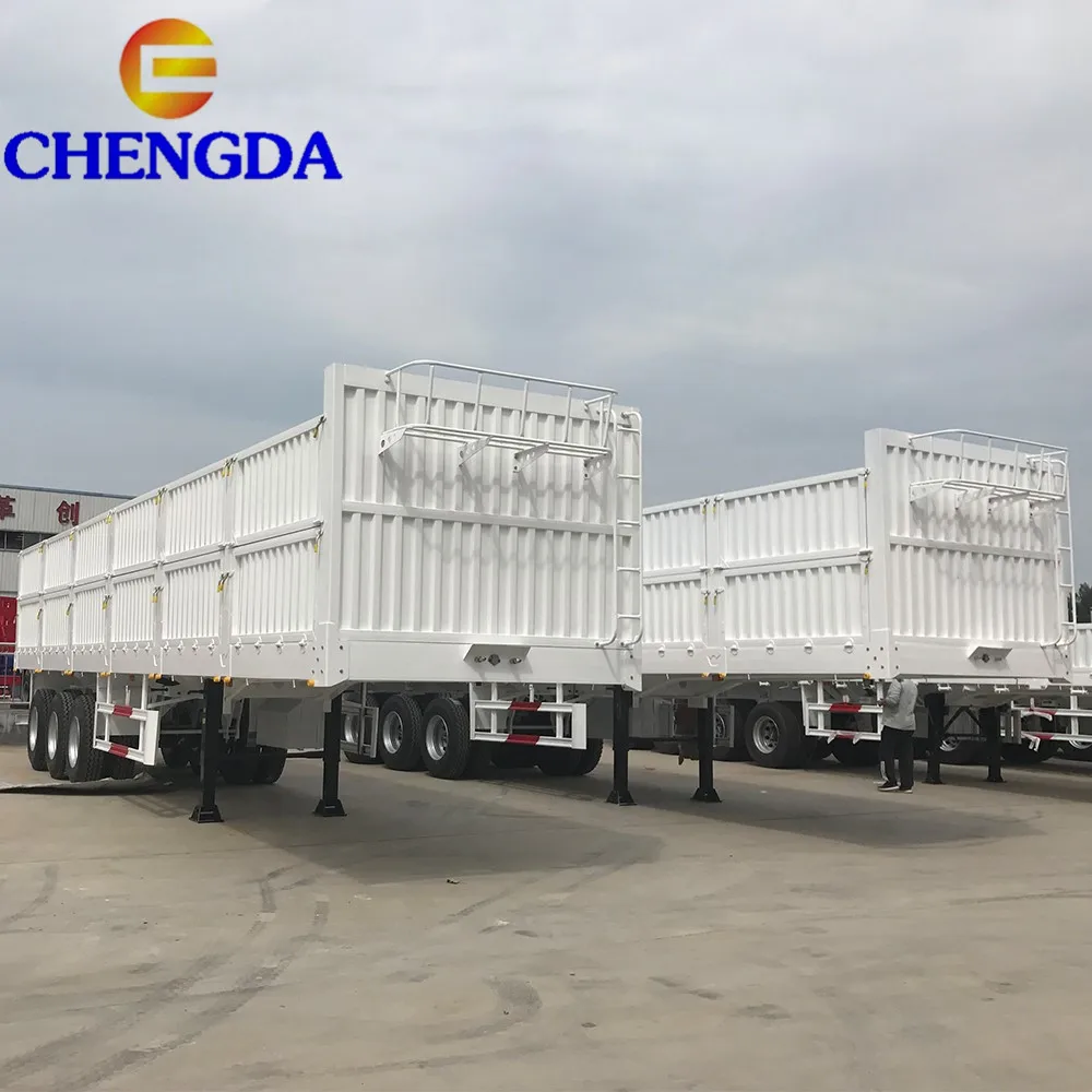 High Quality Cheap Large Capacity 3 Axle Cargo Sidewall Trailer for Sale