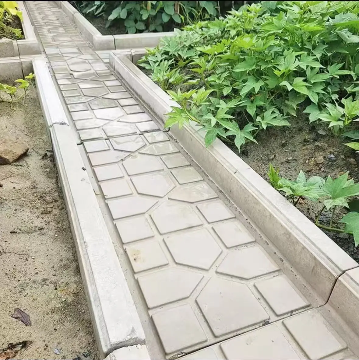 Vegetable Ditch Mold Garden Foot Stone Precast Cement
