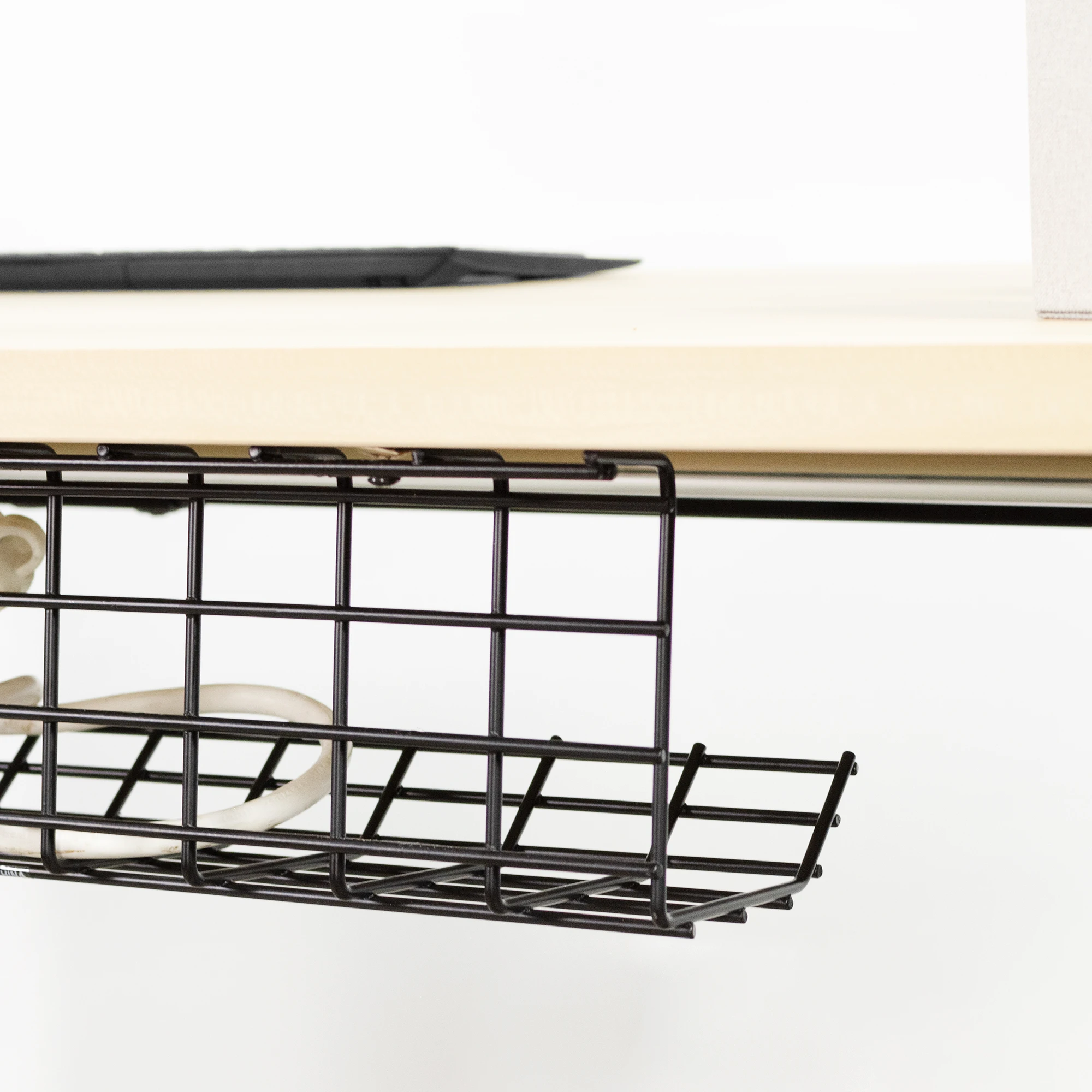 Cable Organize Home Office Computer Standing Metal Power Strip Holders Cord Organize Wire Racks Under Desk Cable Management Tray