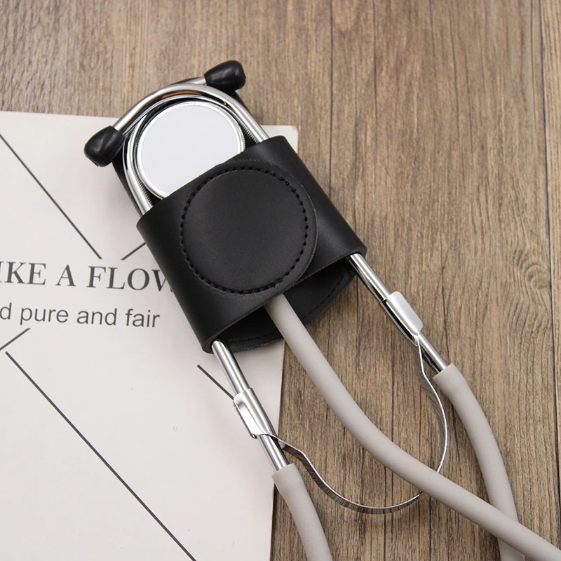 Stethoscope Holder Hip Clip with Magnetic Closure PU Leather Stethoscope Tape Holder