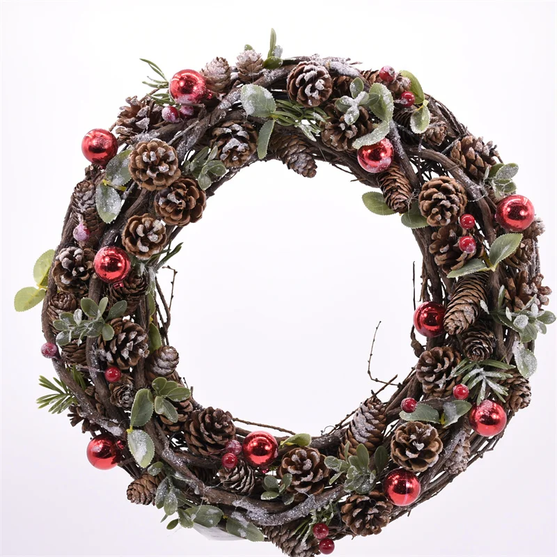 GY BSCI Natural Rattans Crafts Handmade House Use Decorative Hanging Christmas Bell