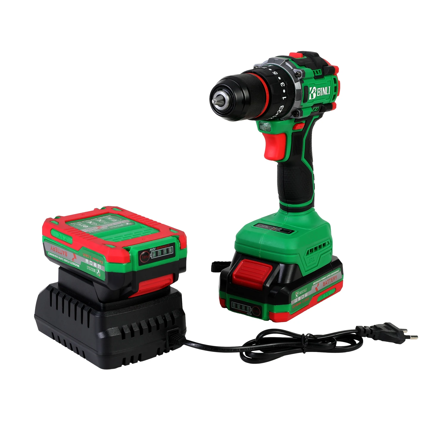 13mm Lithium Brushless High Torque   Fast Rotation Battery Power Impact Cordless  Cordless Drill Set