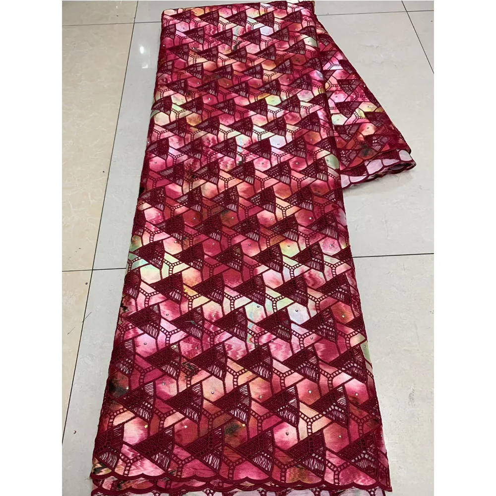 nice material african lady high quality wax print fabric by 5 yards for women weding party