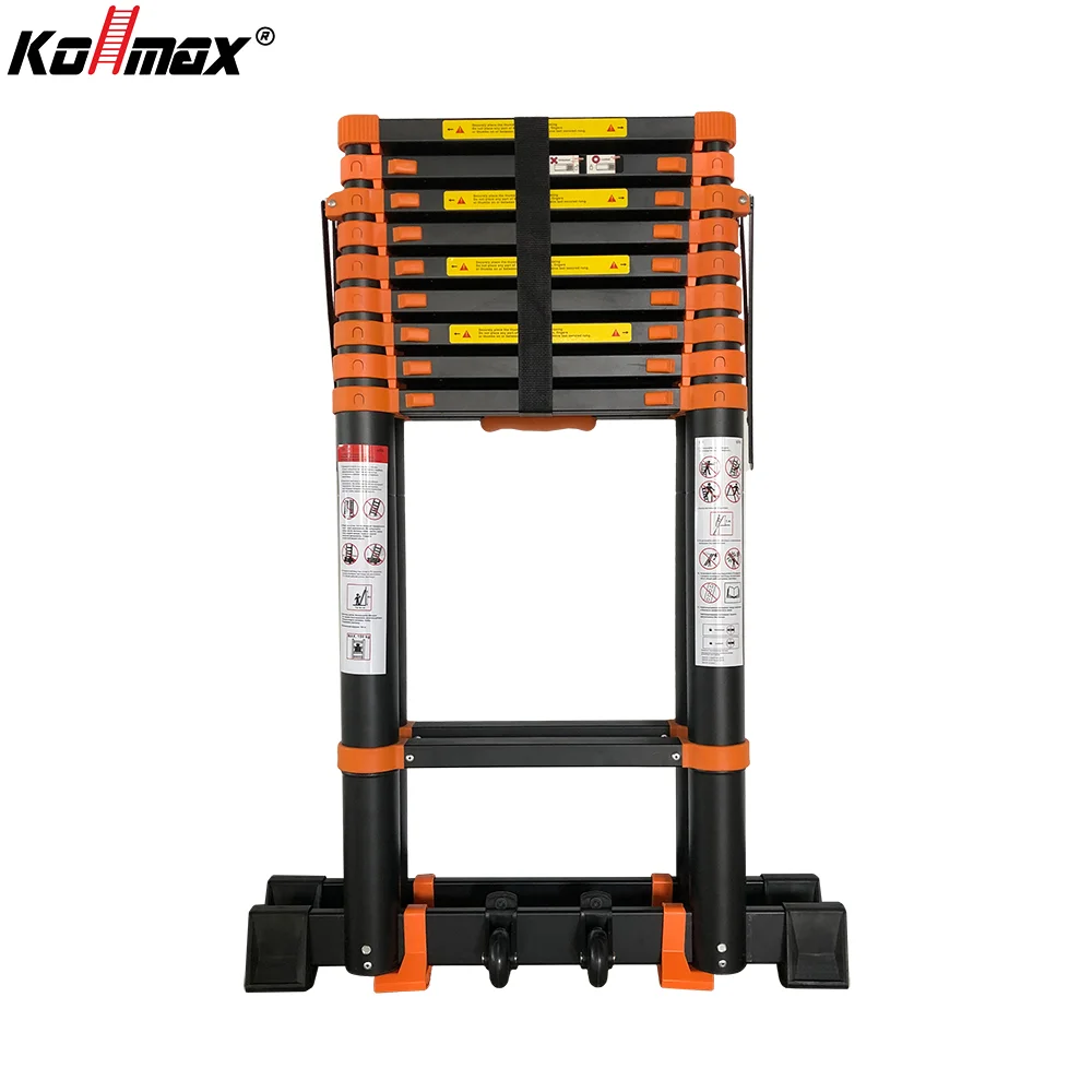 Manufacture Popular Secure 10+10 Double Side Telescopic Ladder Foldable Agility Aluminum Ladders 330lbs