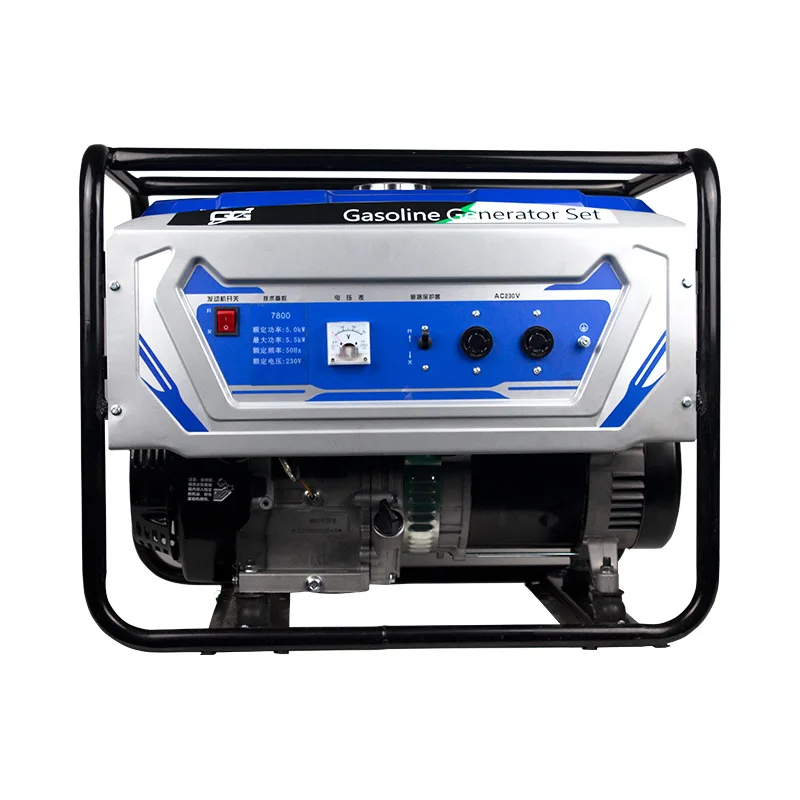 Chinese Gasoline Generator Y7800 230V 5KW Single Phase Recoil Start