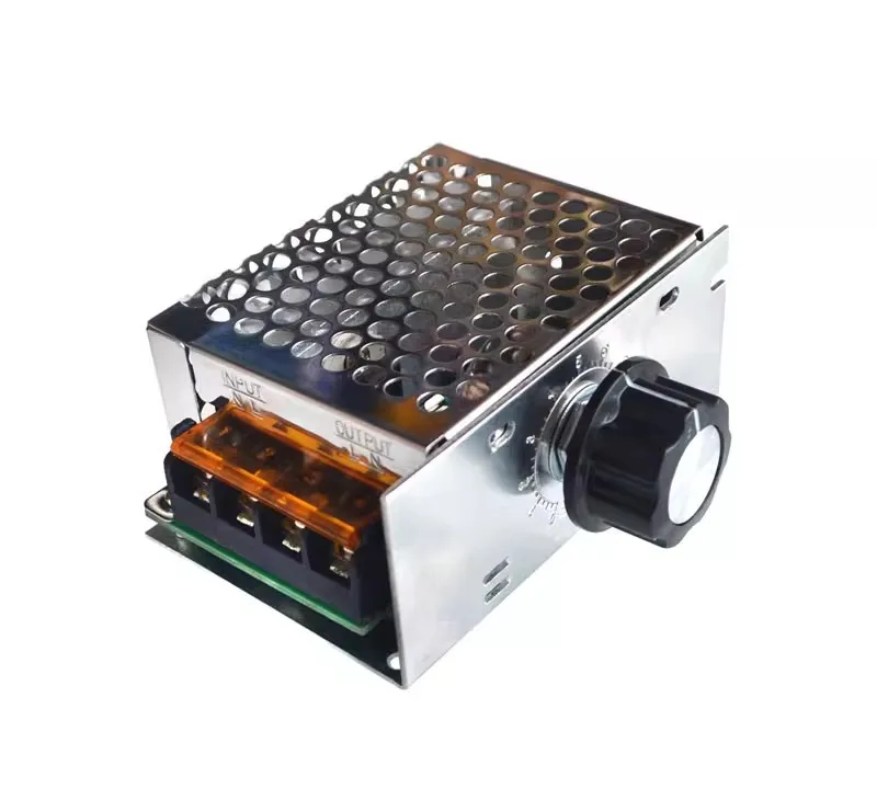 4000W high-power thyristor electronic voltage regulator with dimming, speed regulation, temperature control and fuse housing