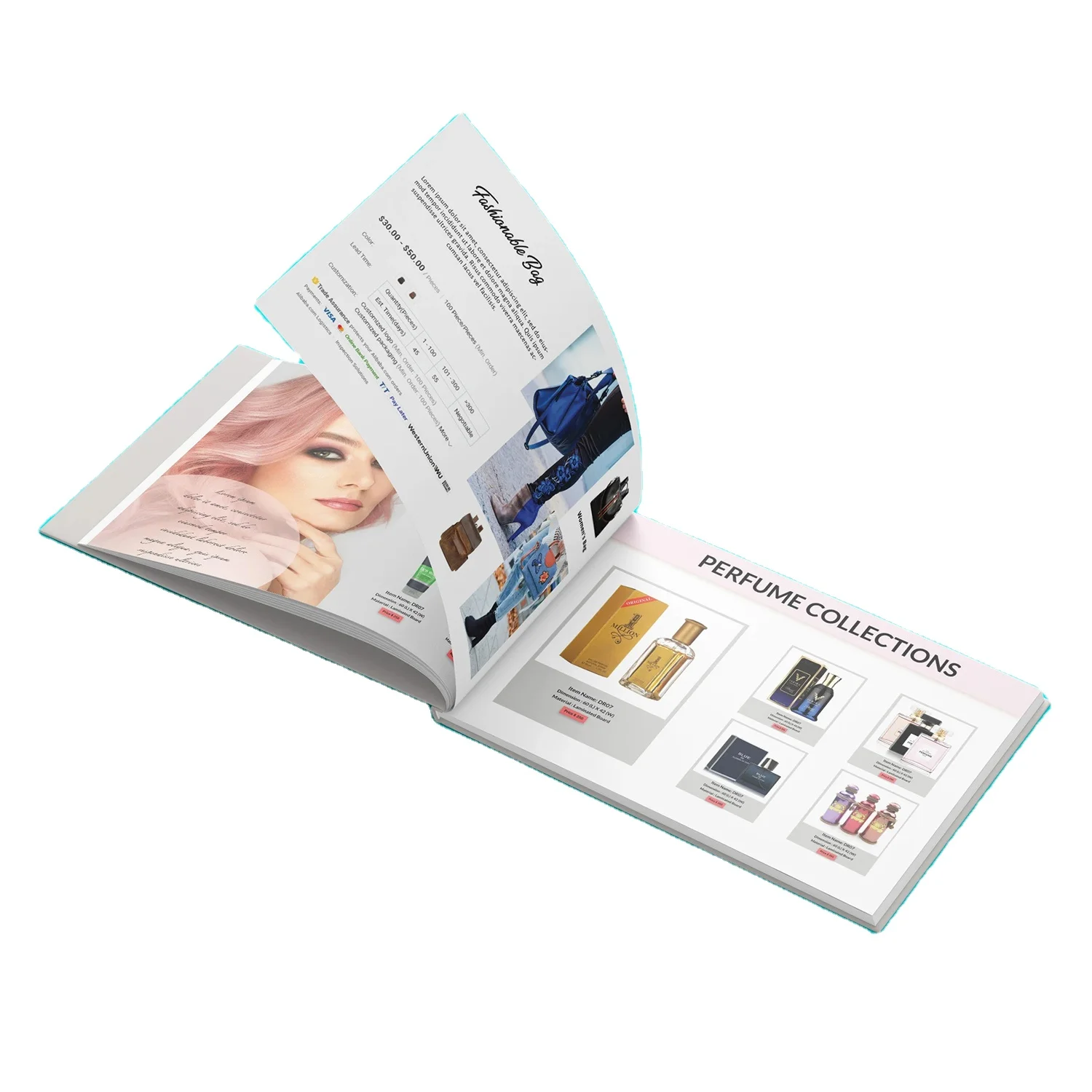 Custom color designed A3 A4 A5 A6 instruction catalog personalized small manual saddle stitch brochure booklet printing