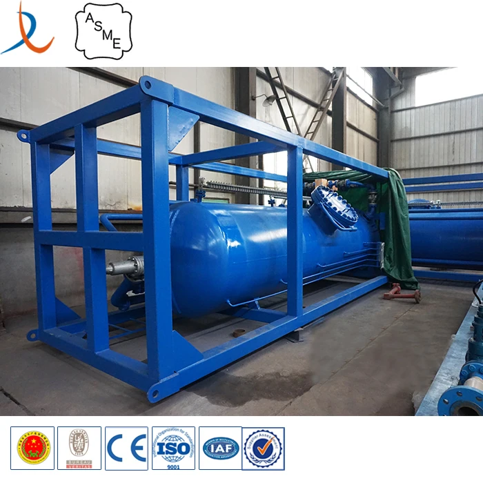 Oil and gas well surface test surge tank / surge drum / knock out drum water surge vessel