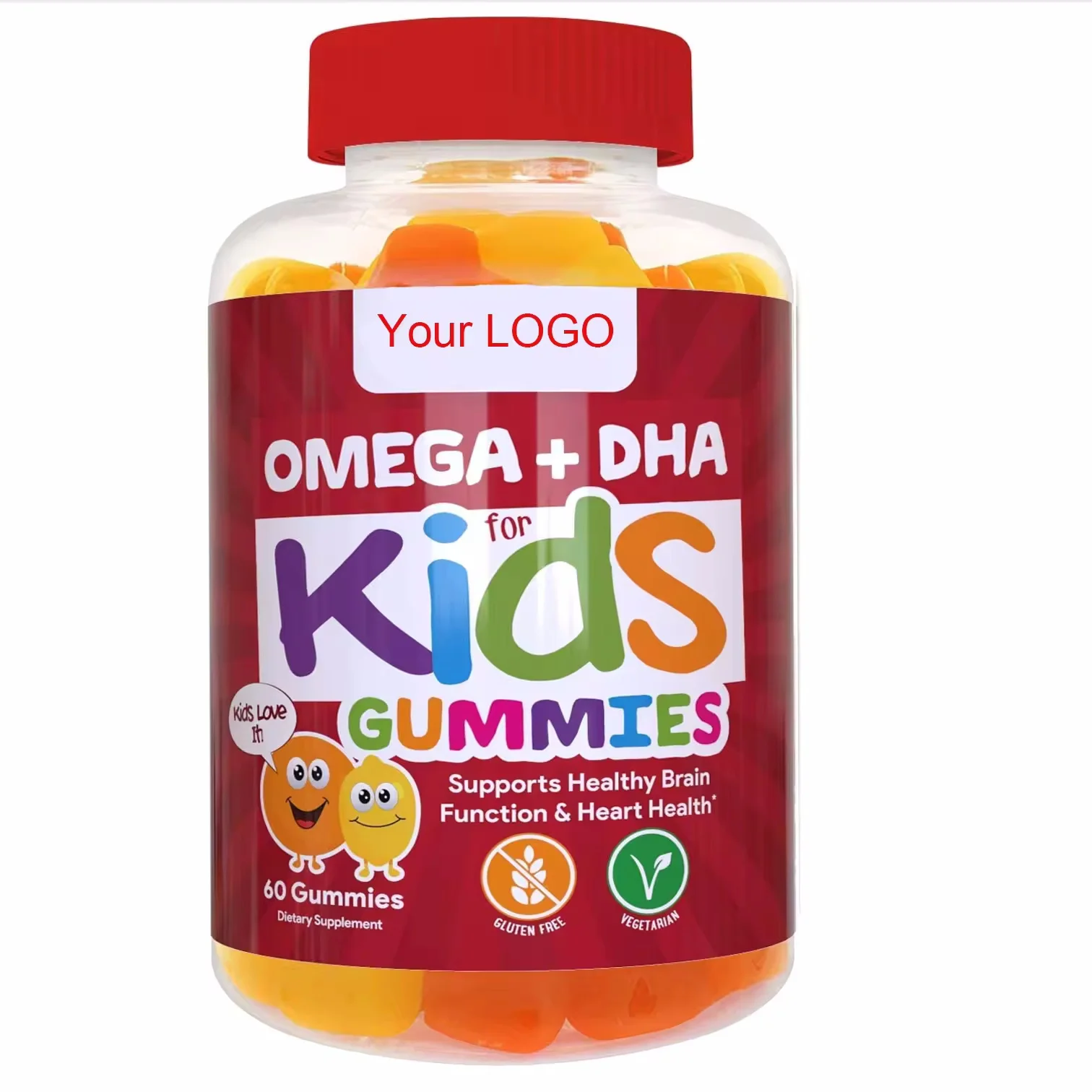 100% чистые Органические Детские мультивитамины DHA Omega 3 Gummies с омега-6 9 для поддержки глаз и иммунной системы в мозговом суставе