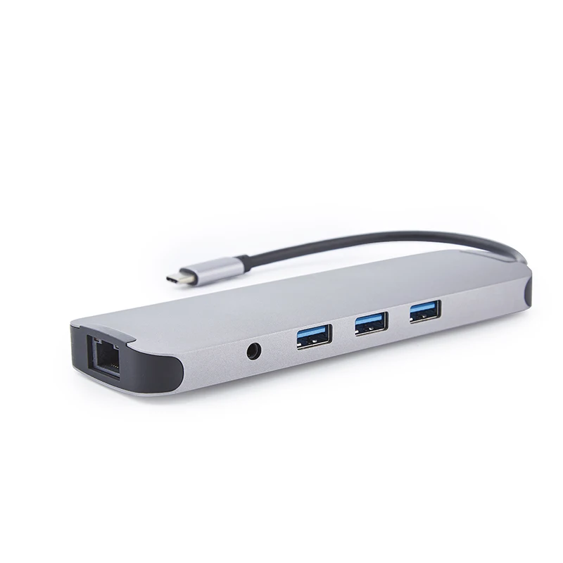 1 Гбит/с Ethernet USB 3,0 порты многопортовая док-станция 10 в 1 USB Type C адаптер USB C концентратор