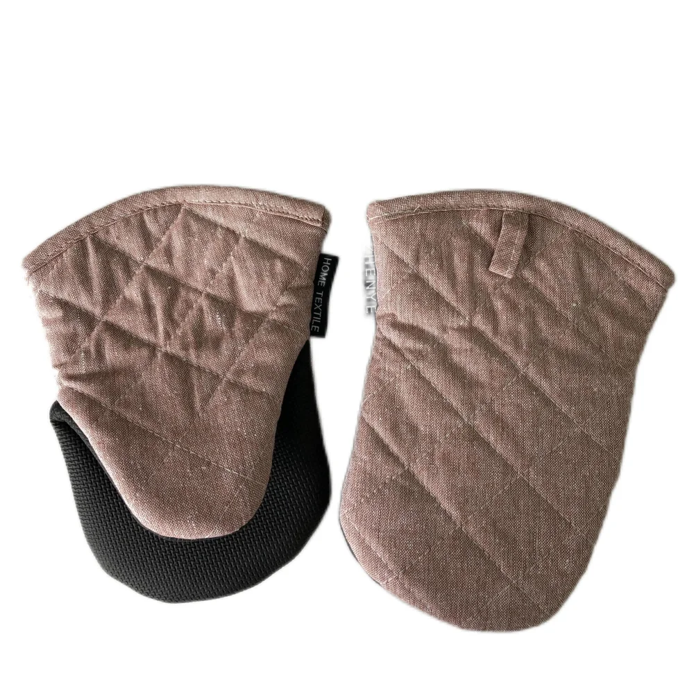 Customized wholesale OEM BBQ home textile restaurant High quality neoprene oven mitt rubber silicone duck oven mitts