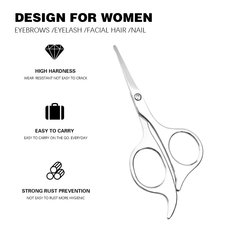 New Professional High Quality Nail Scissors Customized LOGO cuticle clippers Stainless Steel Russian Scissors manicure tool