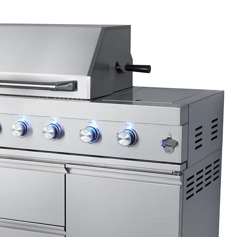 Outdoor Garden High End Stainless Steel 7 Burners Gas Grill Barbecue Grill Machine BBQ