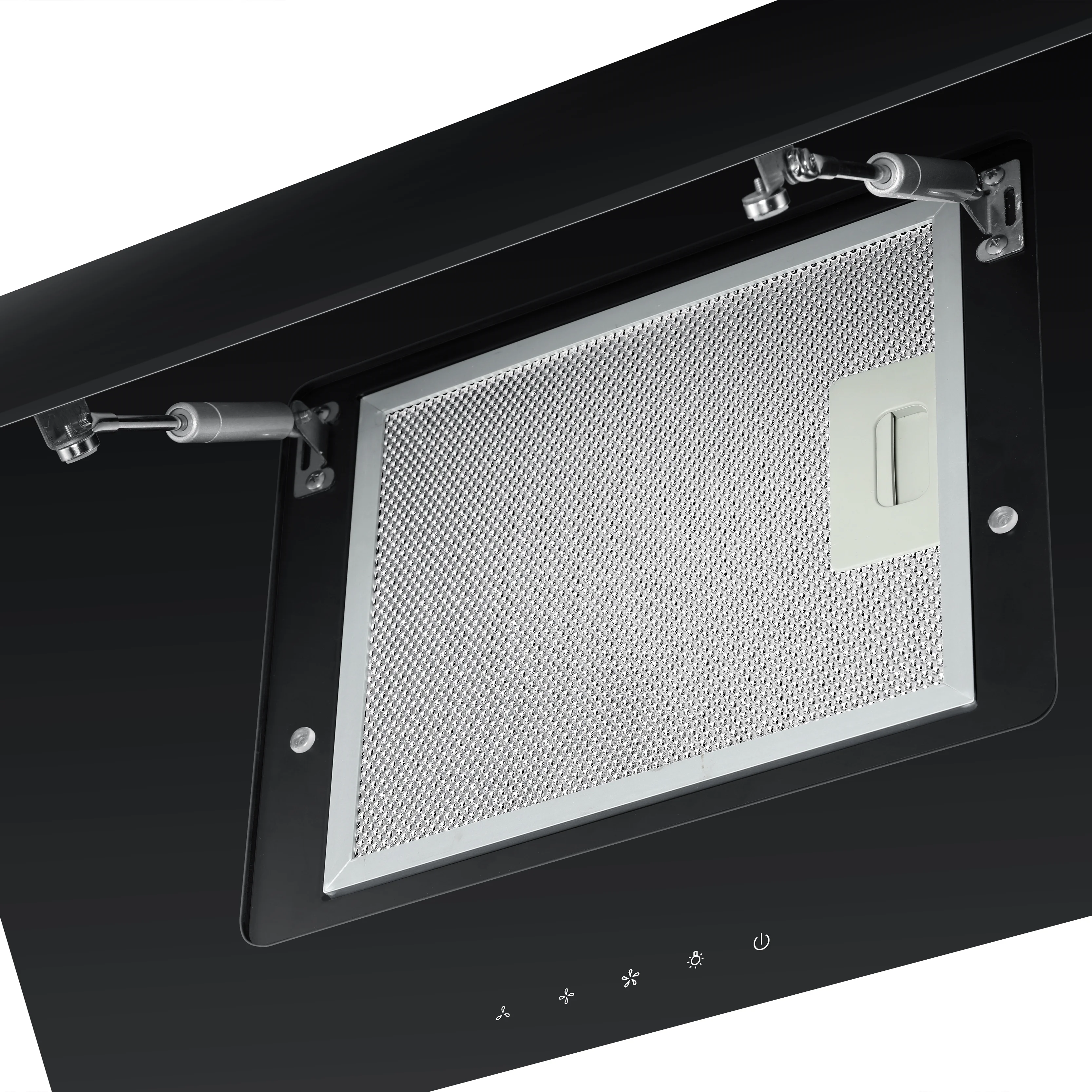 Factory wholesale unique vertical marble grain design commercial restaurant kitchen exhaust hood 90 cm