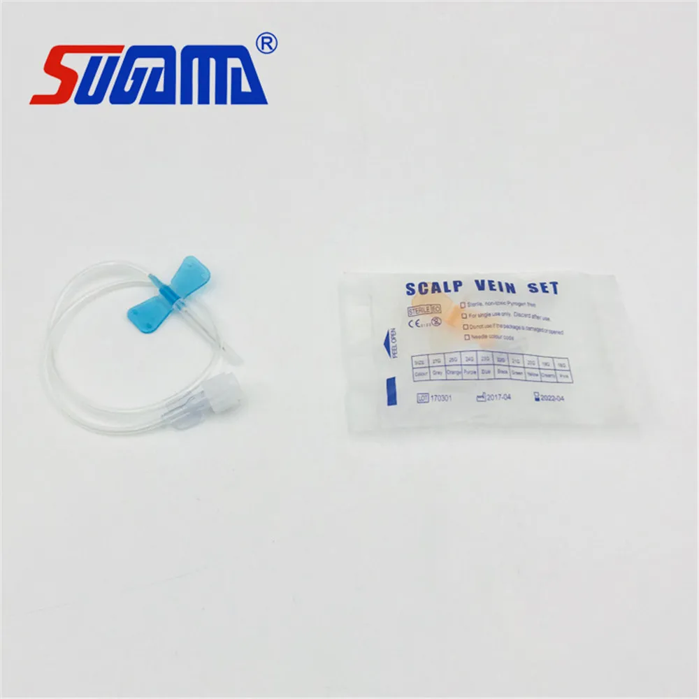 medical luer lock luer slip butterfly scalp vein set with butterfly needle