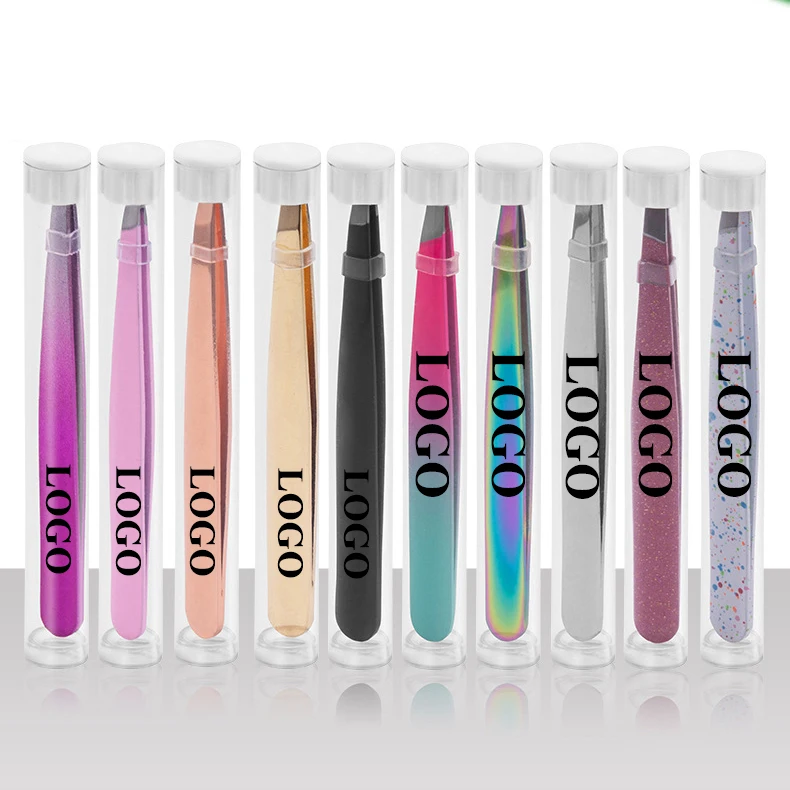 ЛУЧШИЙ пинцет для бровей из нержавеющей стали, розовое золото, пинцет для бровей, частная этикетка, золотые пинцеты, набор для бровей