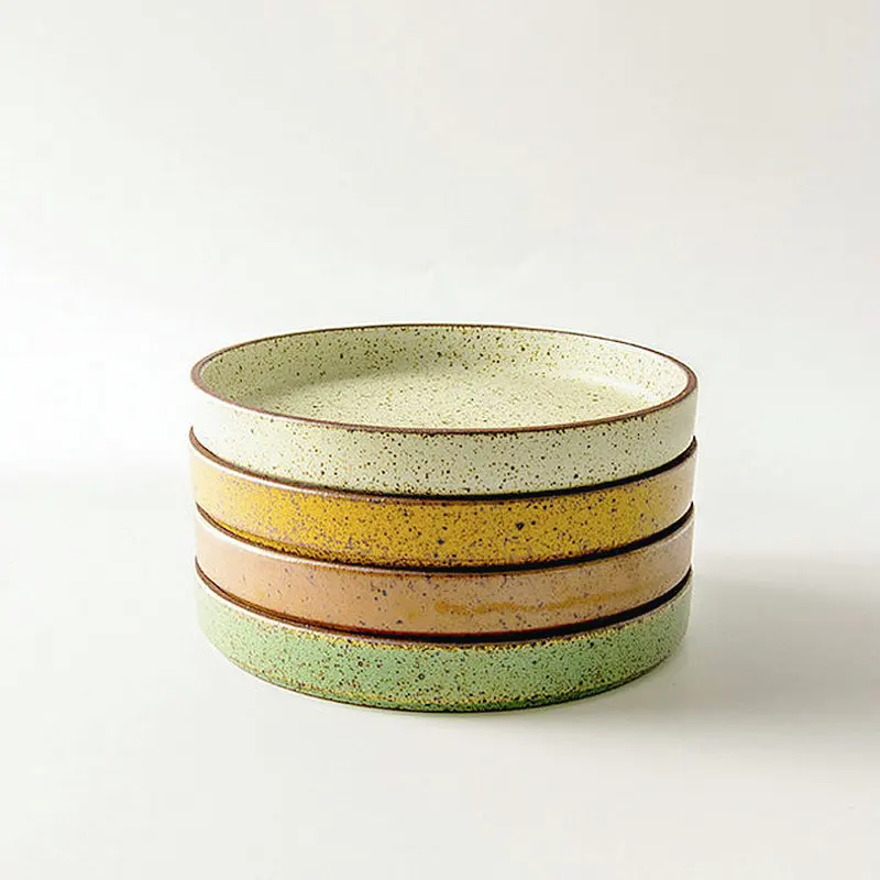 2023 Hot sale 7.5 inch 9 inch ceramic dinnerware party weeding kitchen restaurant supply flat ceramic plate