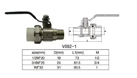 Butterfly Gate Angle  600 Wog  1 Inch  Gas  Brass Ball Valve  With Lock