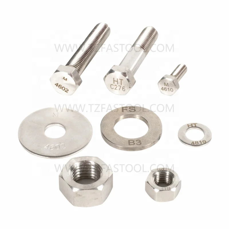 High Quality HASTELLOY C4 HEX CAP SCREW  N06455 2.4610 HEX  NUT AND stud bolt