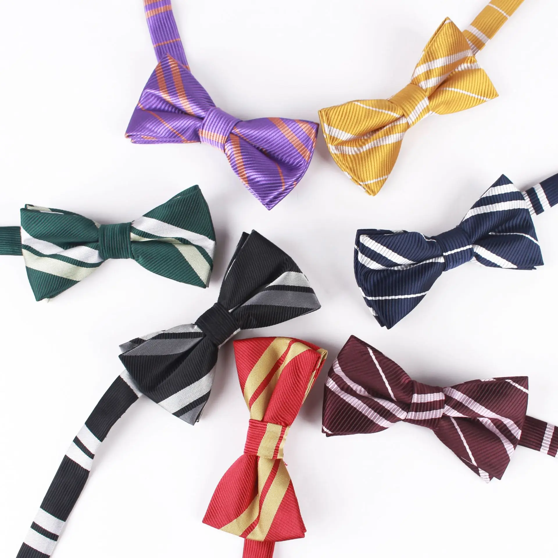Wholesale Ties Man Bowtie Women Blouse Bowknot Cravat Striped Blue Green Black Bowties Accessories For Wedding Party Business