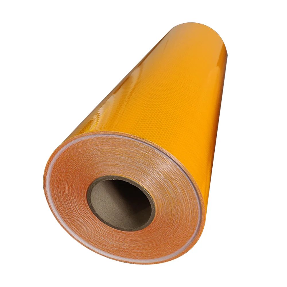 Yellow And White Diamond Grade Reflector Self Adhesion Reflective Sheeting self adhesive vinyl reflective material