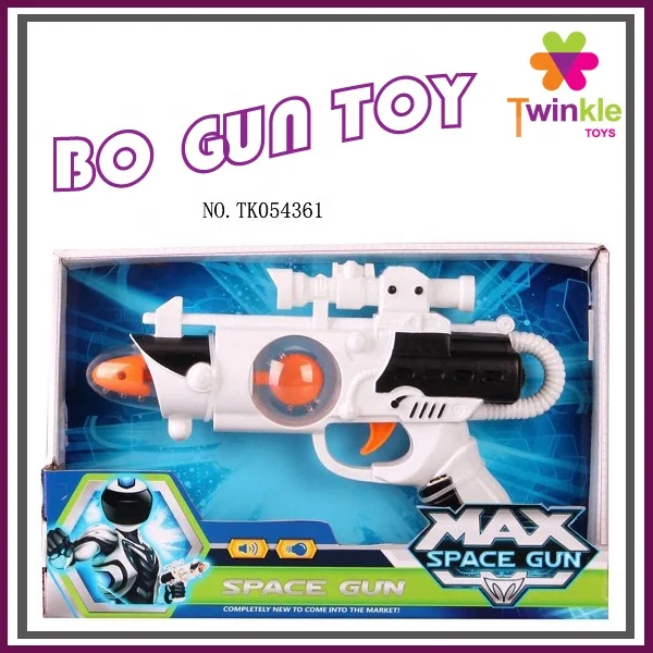Twinkle toys plastic battery operated space gun toy gun