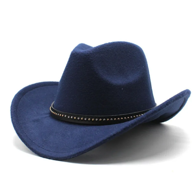 2024 western ethnic style low price wide brim outdoor fedora jazz 100% wool felt breathable crushable waterproof cowboy hat