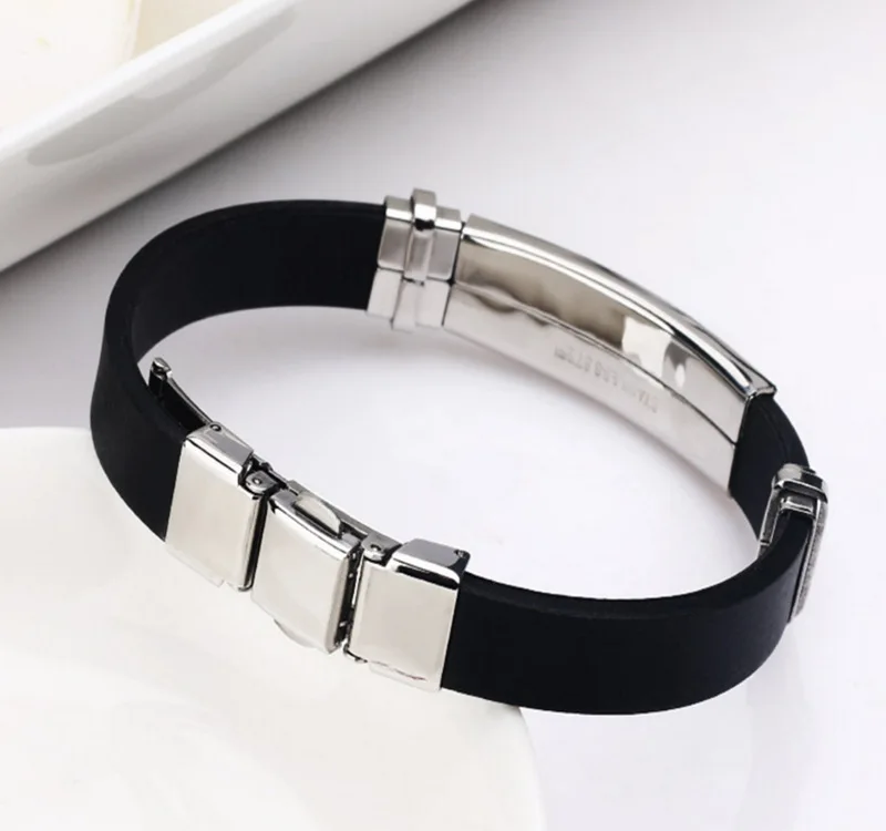 Wholesale Personality Stainless Steel And Silicon Zodiac Sign Bracelet For Men Accessories