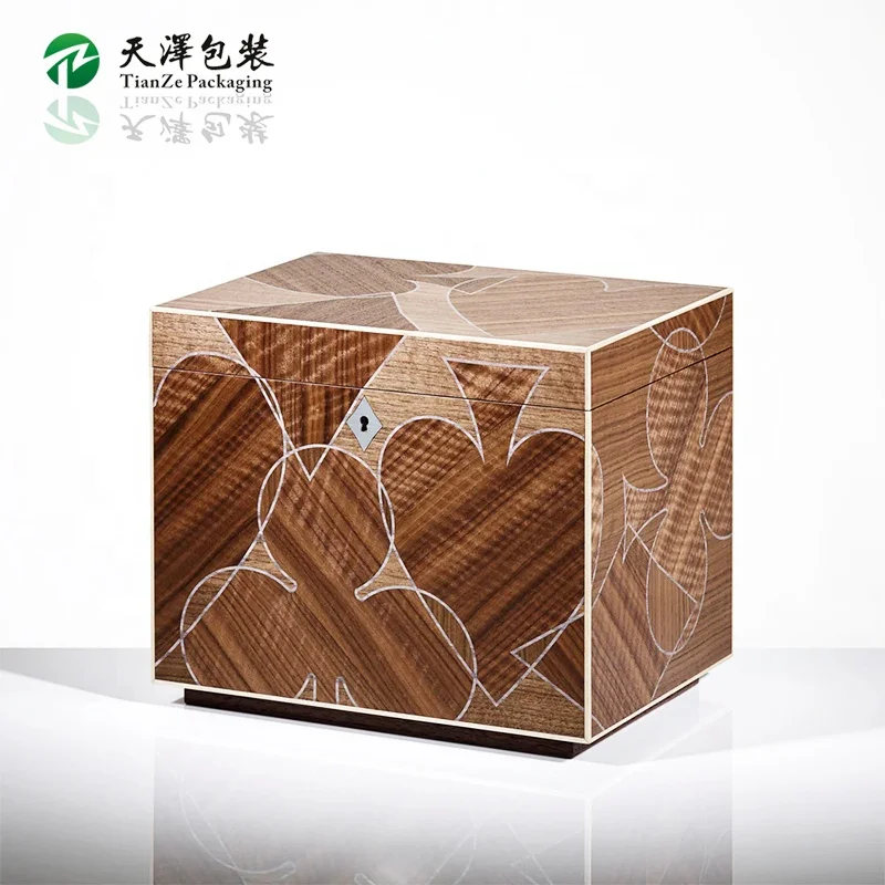 High Quality Premium Wooden Wine Box Custom Luxury Wine Glass Box Casino Pokers Clay Packaging Gift Box