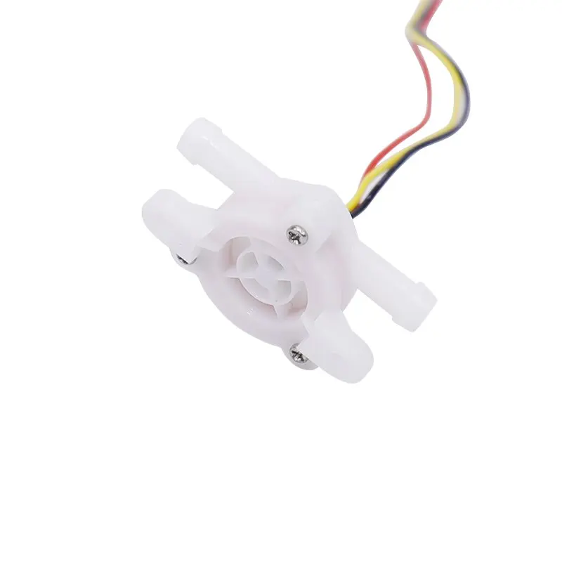 White Mini POM Material Liquid Water Flow Hall Effect Magnetic Switch Water Flow Sensor