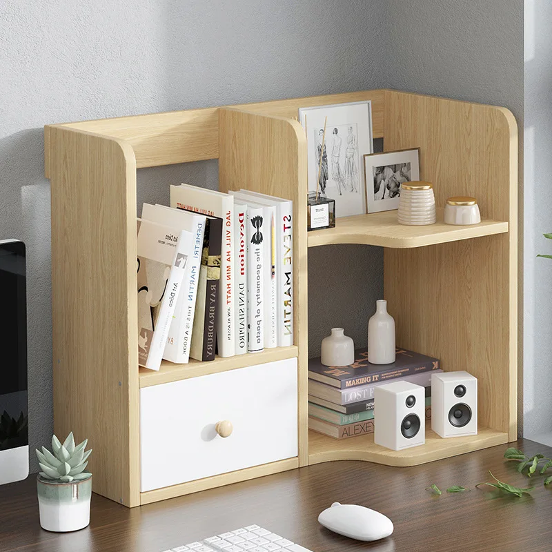 Desk Bookshelf Simple Home Multifunctional Shelves Student Dormitory Small Bookcase Office Desk Storage