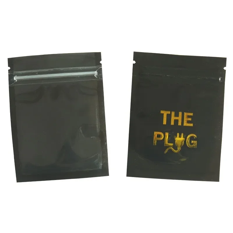 Custom and stock UV Printed Resealable Mini Small 1g Zipper Lay Flat Pouch 3 Side Seal Ziplock Mylar Bags For Gummy Edibles