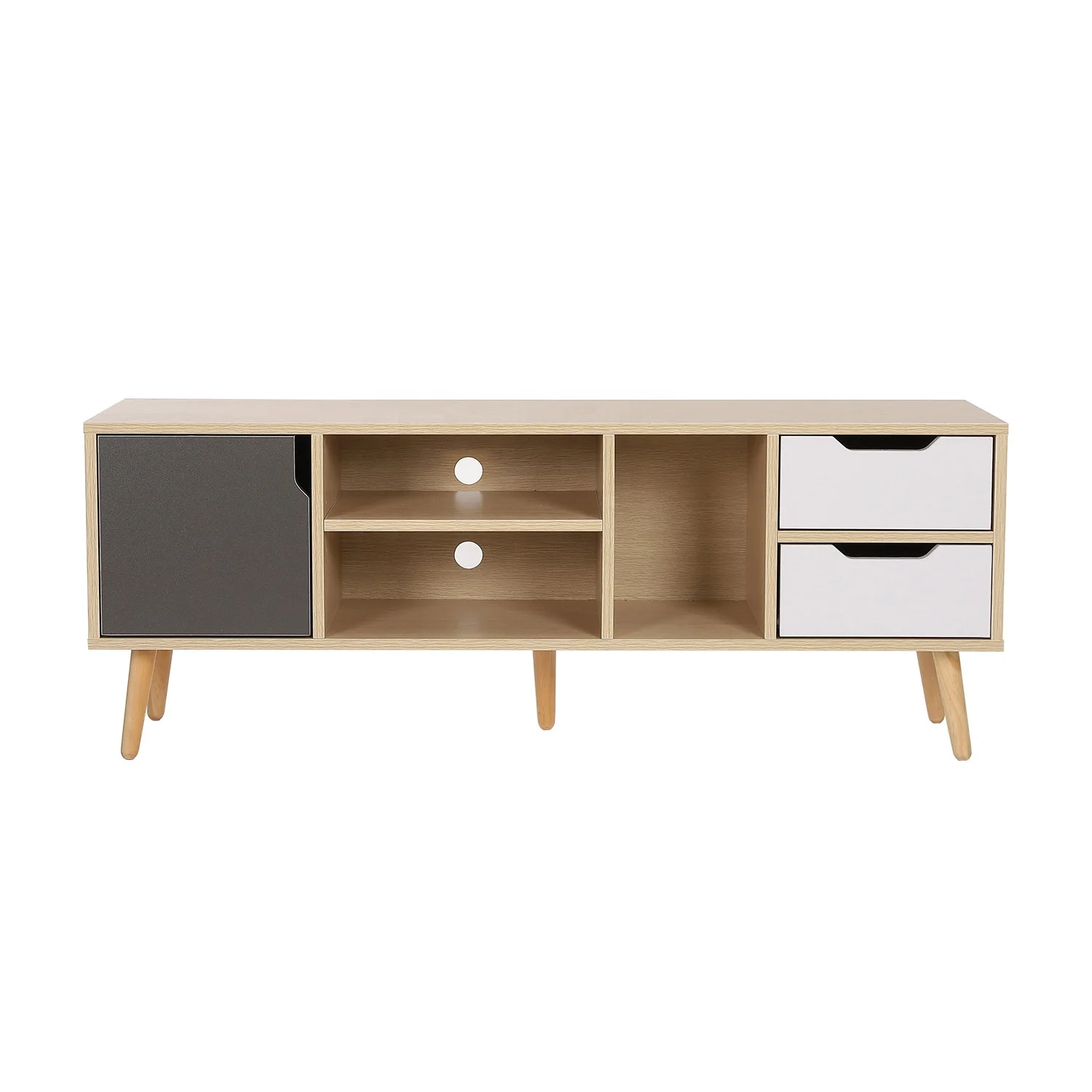 modern manufactured wood nordic media stand tv console cabinet
