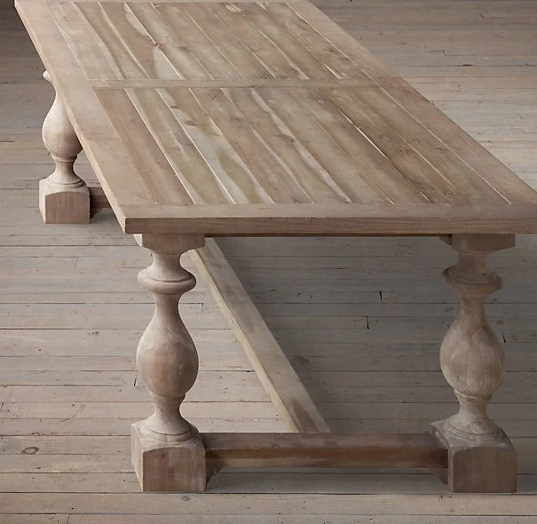 WISEMAX FURNITURE Antique American Design Solid Wood Dining Table Living Room Dining Room Light Luxury Tables