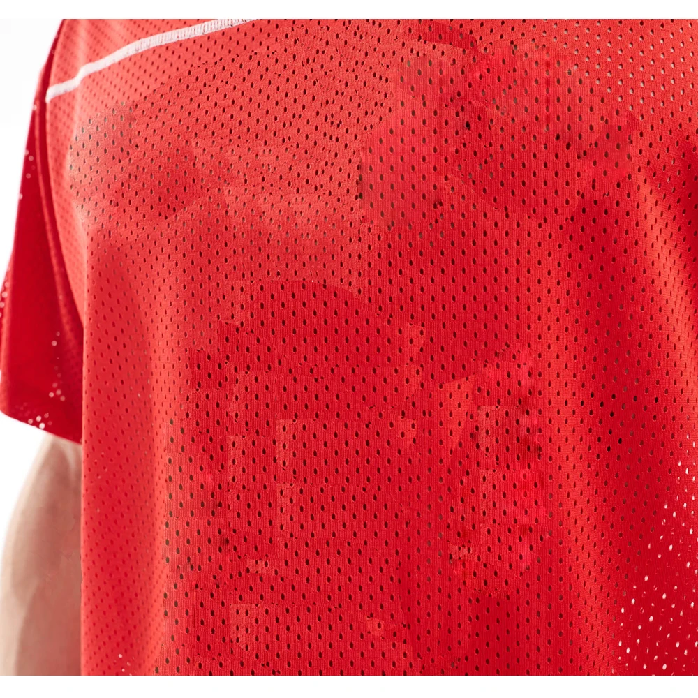 wholesale 230gsm Custom Printing T-Shirt cropped boxy airtex t shirt football Soccer Shirts Short Sleeve Mesh Jersey Crew