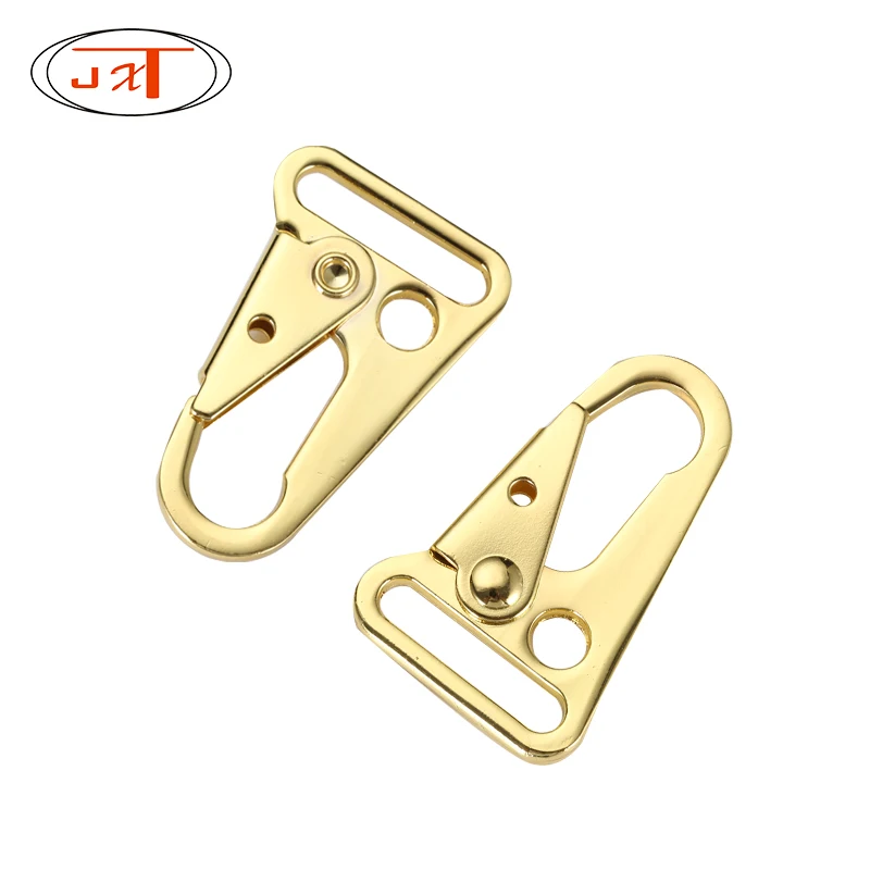China factory zinc alloy backpack sling hook key chain fitting black snap hook support customized logo