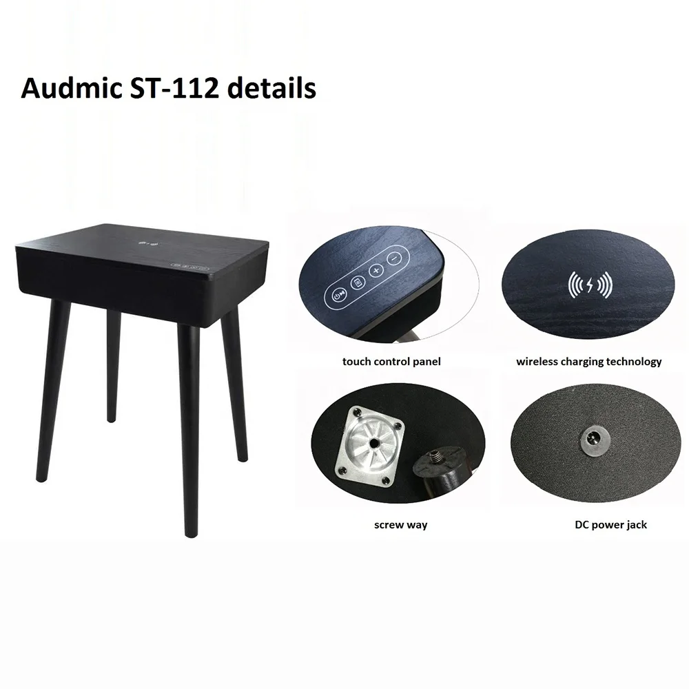 Audmic/OME Factory Hot Selling Home Studio Built in Battery Bluetooth Wireless Sound Charging Stereo Sound Table Speaker