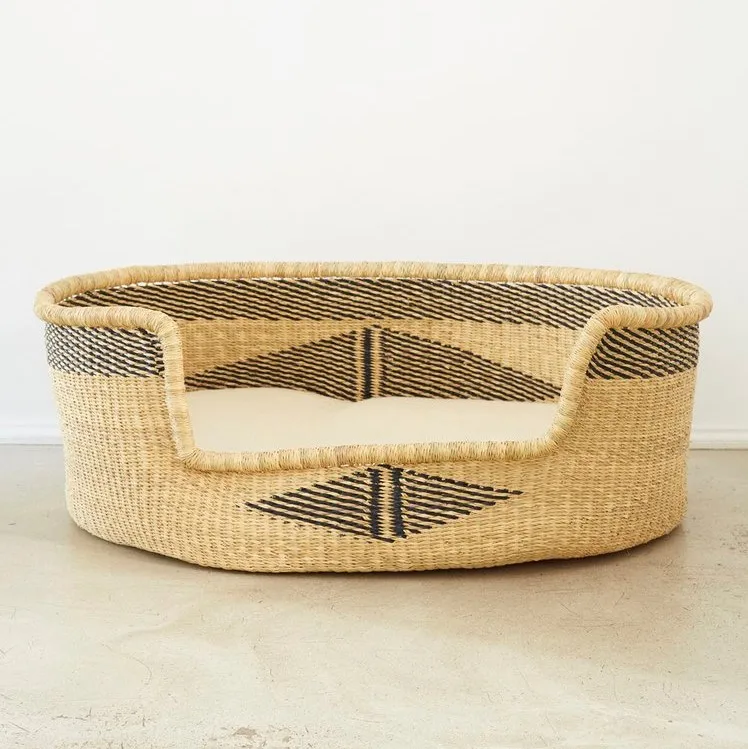 Wholesale Seagrass Pet Bed Woven Seagrass Dog Bed Wicker Pet Basket Eco-friendly Puppy House Vietnam Manufacturer