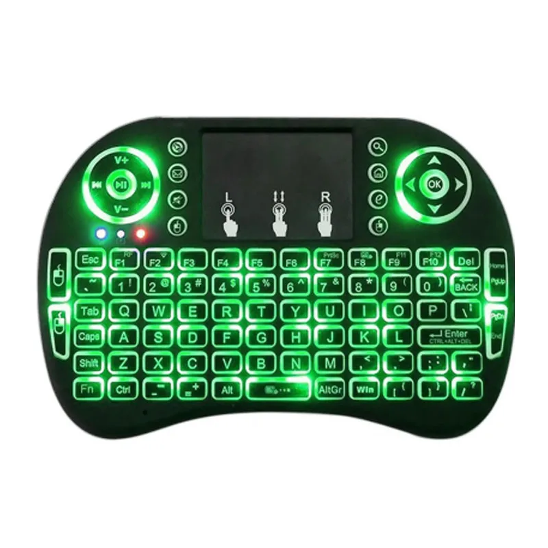 Backlit I8 Air Mouse 2.4g Mini Wireless Keyboard Touchpad Remote Control For Android Tv Box X96 T95 M8s Backlight Pc Ps3 Gamepad