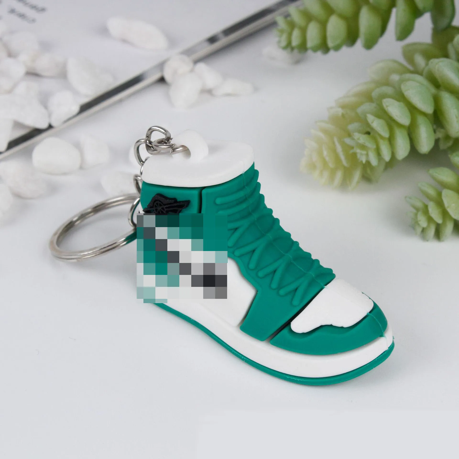 
Hot selling sports style soft rubber shoes key ring air jordan birthday gift keychain 